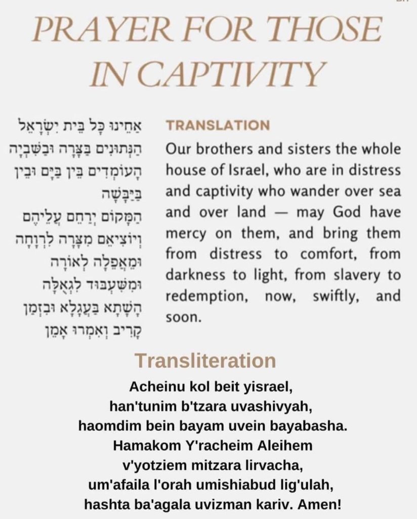 prayer for those in captivity